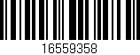 Código de barras (EAN, GTIN, SKU, ISBN): '16559358'