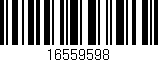 Código de barras (EAN, GTIN, SKU, ISBN): '16559598'