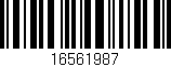 Código de barras (EAN, GTIN, SKU, ISBN): '16561987'
