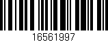 Código de barras (EAN, GTIN, SKU, ISBN): '16561997'