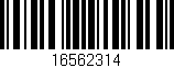 Código de barras (EAN, GTIN, SKU, ISBN): '16562314'