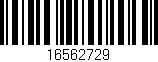 Código de barras (EAN, GTIN, SKU, ISBN): '16562729'