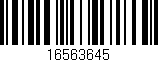Código de barras (EAN, GTIN, SKU, ISBN): '16563645'
