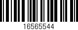 Código de barras (EAN, GTIN, SKU, ISBN): '16565544'