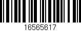 Código de barras (EAN, GTIN, SKU, ISBN): '16565617'