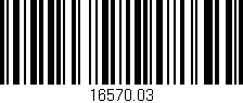 Código de barras (EAN, GTIN, SKU, ISBN): '16570.03'