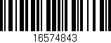 Código de barras (EAN, GTIN, SKU, ISBN): '16574843'