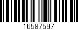 Código de barras (EAN, GTIN, SKU, ISBN): '16587597'