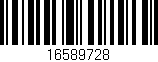 Código de barras (EAN, GTIN, SKU, ISBN): '16589728'