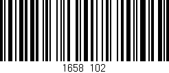 Código de barras (EAN, GTIN, SKU, ISBN): '1658/102'