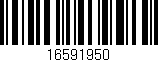 Código de barras (EAN, GTIN, SKU, ISBN): '16591950'