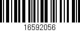 Código de barras (EAN, GTIN, SKU, ISBN): '16592056'