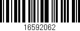 Código de barras (EAN, GTIN, SKU, ISBN): '16592062'