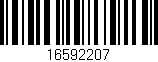 Código de barras (EAN, GTIN, SKU, ISBN): '16592207'