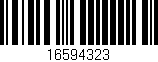 Código de barras (EAN, GTIN, SKU, ISBN): '16594323'