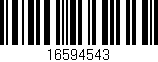 Código de barras (EAN, GTIN, SKU, ISBN): '16594543'