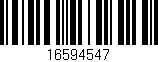 Código de barras (EAN, GTIN, SKU, ISBN): '16594547'