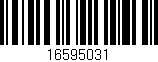 Código de barras (EAN, GTIN, SKU, ISBN): '16595031'