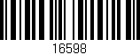 Código de barras (EAN, GTIN, SKU, ISBN): '16598'