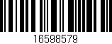 Código de barras (EAN, GTIN, SKU, ISBN): '16598579'