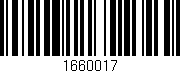Código de barras (EAN, GTIN, SKU, ISBN): '1660017'