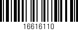 Código de barras (EAN, GTIN, SKU, ISBN): '16616110'
