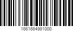 Código de barras (EAN, GTIN, SKU, ISBN): '1661684981000'