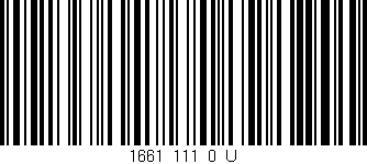 Código de barras (EAN, GTIN, SKU, ISBN): '1661_111_0_U'