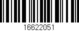 Código de barras (EAN, GTIN, SKU, ISBN): '16622051'
