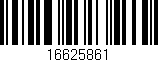 Código de barras (EAN, GTIN, SKU, ISBN): '16625861'