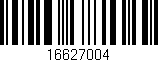 Código de barras (EAN, GTIN, SKU, ISBN): '16627004'