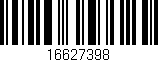 Código de barras (EAN, GTIN, SKU, ISBN): '16627398'