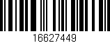 Código de barras (EAN, GTIN, SKU, ISBN): '16627449'