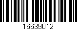 Código de barras (EAN, GTIN, SKU, ISBN): '16639012'