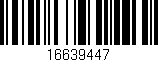 Código de barras (EAN, GTIN, SKU, ISBN): '16639447'
