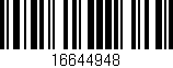 Código de barras (EAN, GTIN, SKU, ISBN): '16644948'