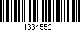 Código de barras (EAN, GTIN, SKU, ISBN): '16645521'