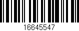 Código de barras (EAN, GTIN, SKU, ISBN): '16645547'