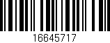Código de barras (EAN, GTIN, SKU, ISBN): '16645717'