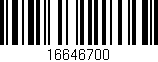 Código de barras (EAN, GTIN, SKU, ISBN): '16646700'