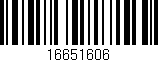 Código de barras (EAN, GTIN, SKU, ISBN): '16651606'