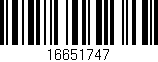 Código de barras (EAN, GTIN, SKU, ISBN): '16651747'