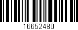 Código de barras (EAN, GTIN, SKU, ISBN): '16652480'