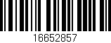 Código de barras (EAN, GTIN, SKU, ISBN): '16652857'