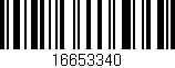 Código de barras (EAN, GTIN, SKU, ISBN): '16653340'
