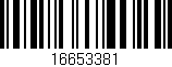 Código de barras (EAN, GTIN, SKU, ISBN): '16653381'
