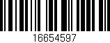 Código de barras (EAN, GTIN, SKU, ISBN): '16654597'