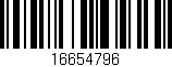 Código de barras (EAN, GTIN, SKU, ISBN): '16654796'