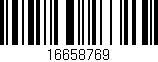 Código de barras (EAN, GTIN, SKU, ISBN): '16658769'