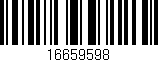 Código de barras (EAN, GTIN, SKU, ISBN): '16659598'